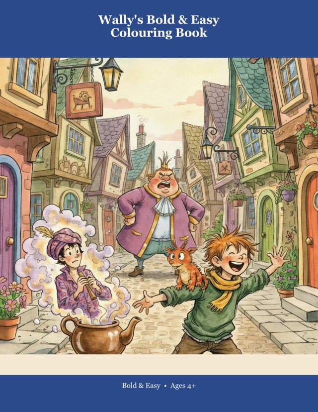 Cover of Wally's Bold & Easy Colouring Book